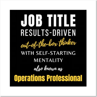 Operations Professional | Birthday Management Job Humor Funny Posters and Art